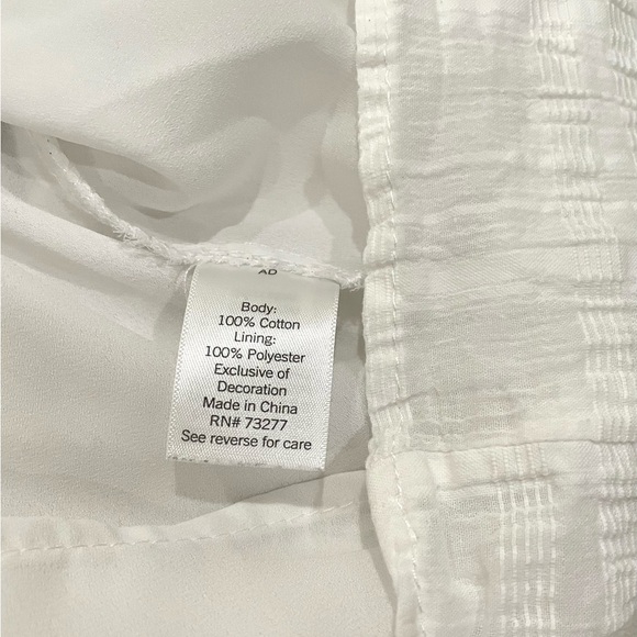 White Embroidered Baby Doll Mini Dress - Picture 9 of 9